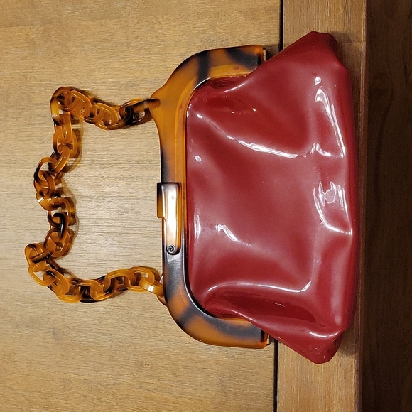 Free People Handbags - NEVER USED FREE PEOPLE RED PATENT LEATHER BAG